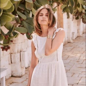 Sezane Calie Dress - US 6 - White Eyelet